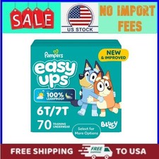 Pampers Easy Ups Bluey Baby Potty Training Pants Size 6T-7T 70 ct