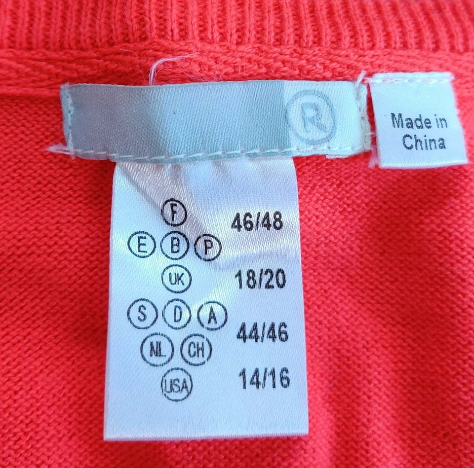 Bundle Lot Size 18-20 Long Sleeve Top Jumper White, Black, Coral, Purple BNWOT - Image 3 of 4