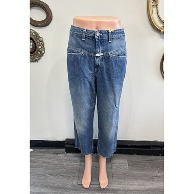 Closed Pedal Pusher High Rise Cropped Straight Jeans Size 30
