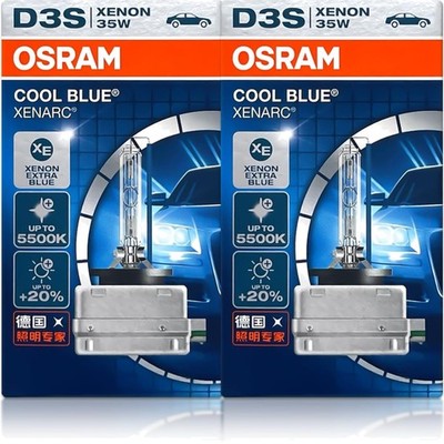 Osram Xenarc D3S Cool Blue Hid Xenon Headlight Bulbs 2 Pack 42V 35W 5500K