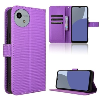 Für Sharp Aquos Wish4 Diamond Texture Leder Handyhülle Hülle Cover Schale