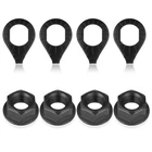Bicycle Hub 3/8 Inch Black Flange Shaft Nut Kits, Bicycle Hub Flanged Axle Nu...