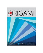 Yasutomo Origami Paper Pure Color Blue 5 7/8" 36 sh (various tints)