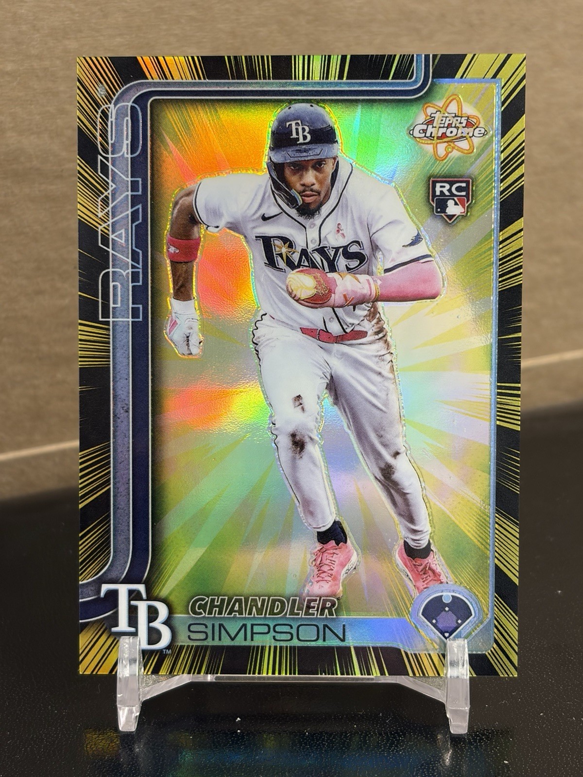 2025 Topps Chrome Update Chandler Simpson Radiating Rookies SP Tampa Bay Rays