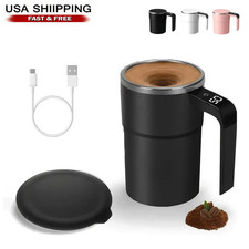 Automatic Magnetic Electric Self Stirring Mug Cup Mixing Coffee Milk Tea Beer US