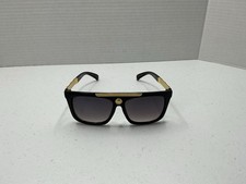 Men's Classy Elegant Retro Hip Hop Rapper Style SUN GLASSES Black  Gold Frame