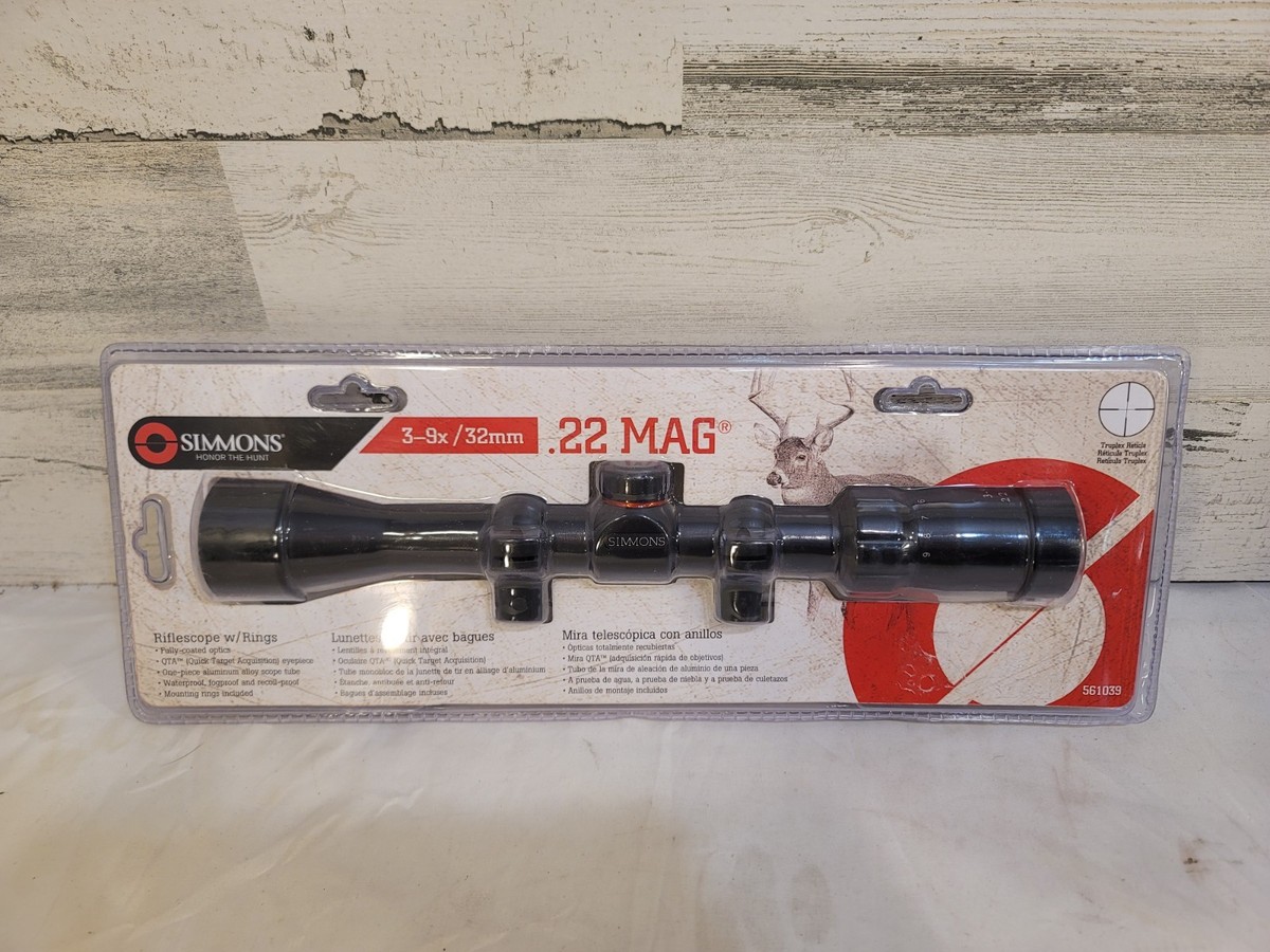 Simmons 561039 3-9x / 32mm .22 Mag Scope Factory Sealed | eBay