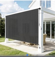 Outdoor Sunshade Roller Shades Exterior Cordless Roll Up Shade Blinds Curtain