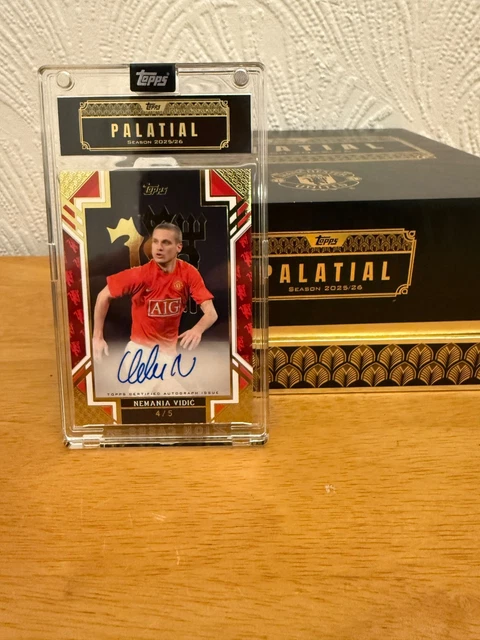 RESERVIERT - Nemanja Vidić Auto 4/5 Topps Manchester United Palatial SSP 🔥