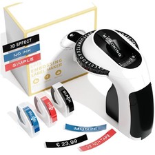 Etikettiergerät Beschriftungsgerät Prägegerät 3 Rollen Handgerät