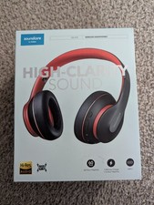 Anker Life Q10 Over-Ear Headphones Hi-Res Audio Wireless Headphones, Black/Red