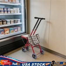 Portable Folding Shopping Cart For Seniors Shopping Trolley With Seat And Wheels