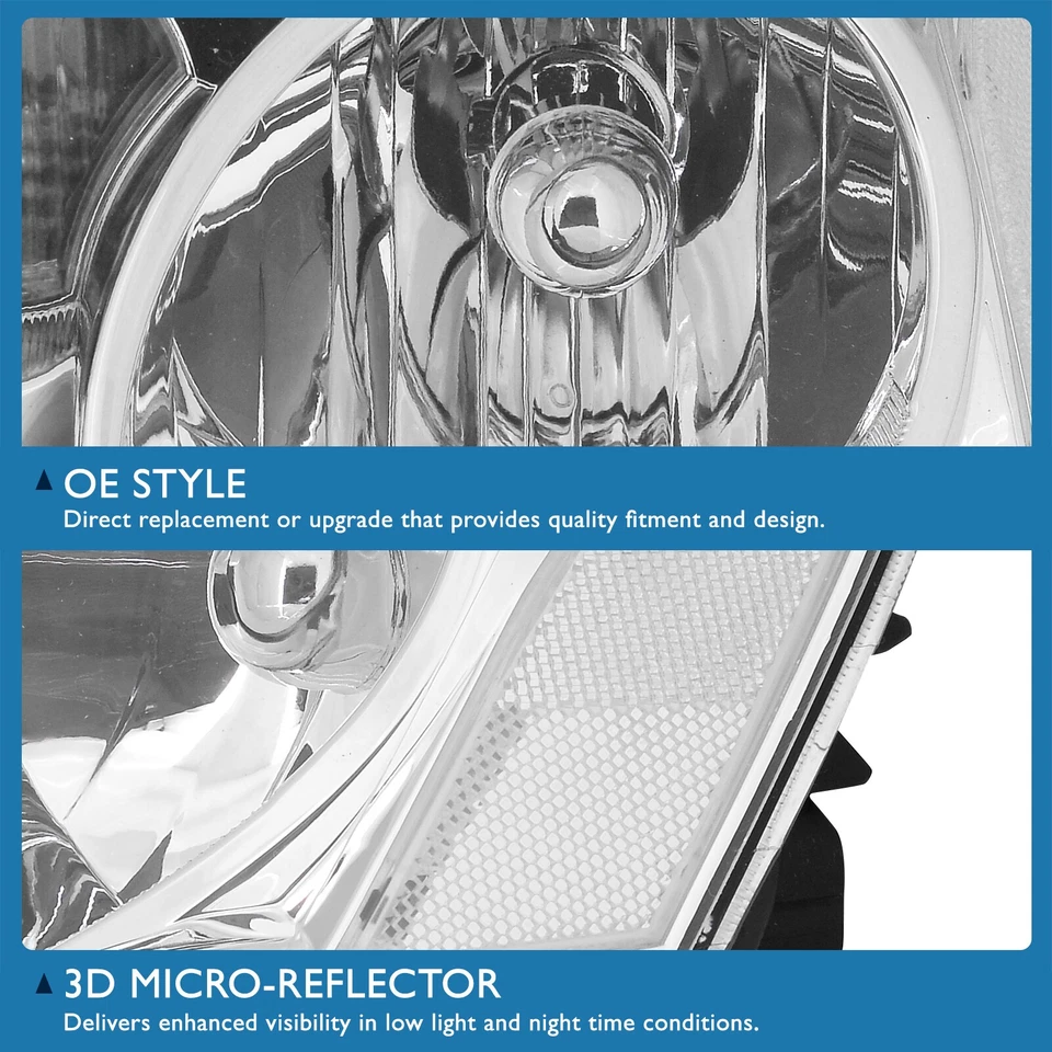 For 02-04 Acura RSX DC5 JDM Replacement Headlights Lamps Left+Right Chrome Clear Foto 3 de 4