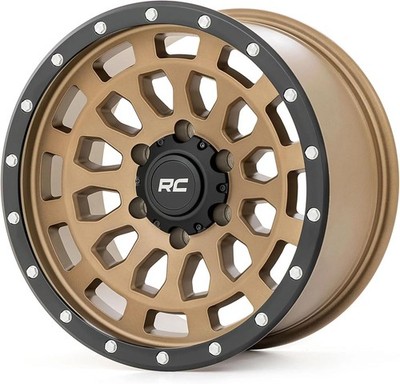 87 Series 17x8.5'' Bronze Aluminum Wheel with Black Ring & Simulated Beadlock ...