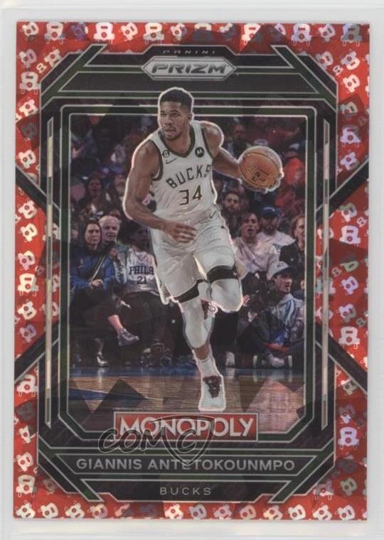 2022-23 Panini Prizm Monopoly Free Parking Prizm Giannis Antetokounmpo #49 4vc