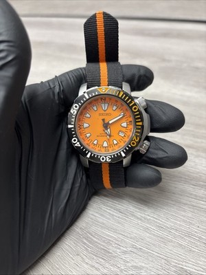 RARE Seiko SNM037 Men's Land Monster Orange Diver Watch 7S35-00F0