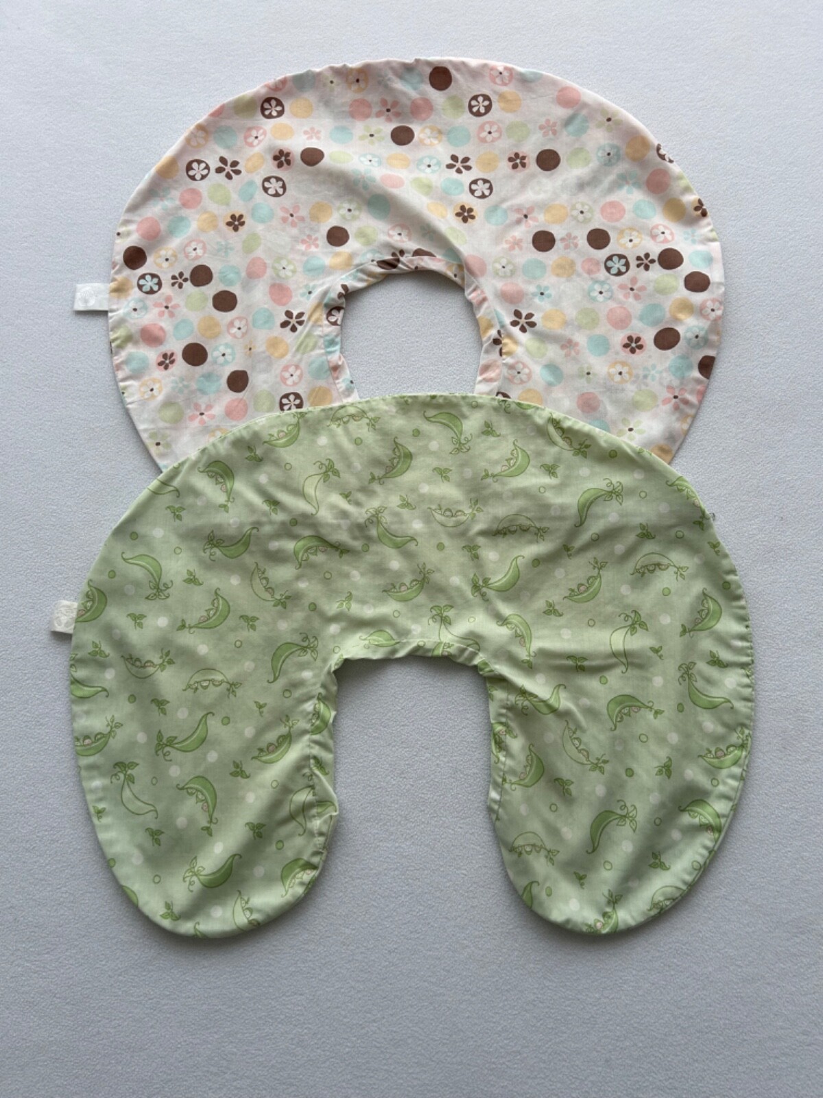 Boppy Nursing Pillow Cover Set of 2 Polka Dot & Pea Pod Design-image