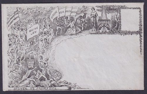 Busta propaganda legge San Valentino 1890 Deraedemaeker molto bella mai usata - Foto 1 di 2