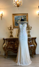 NEW ALL OVER SEQUINS WITH RHINESTONE EVENING GOWN FORMAL PARTY GALA DRESS