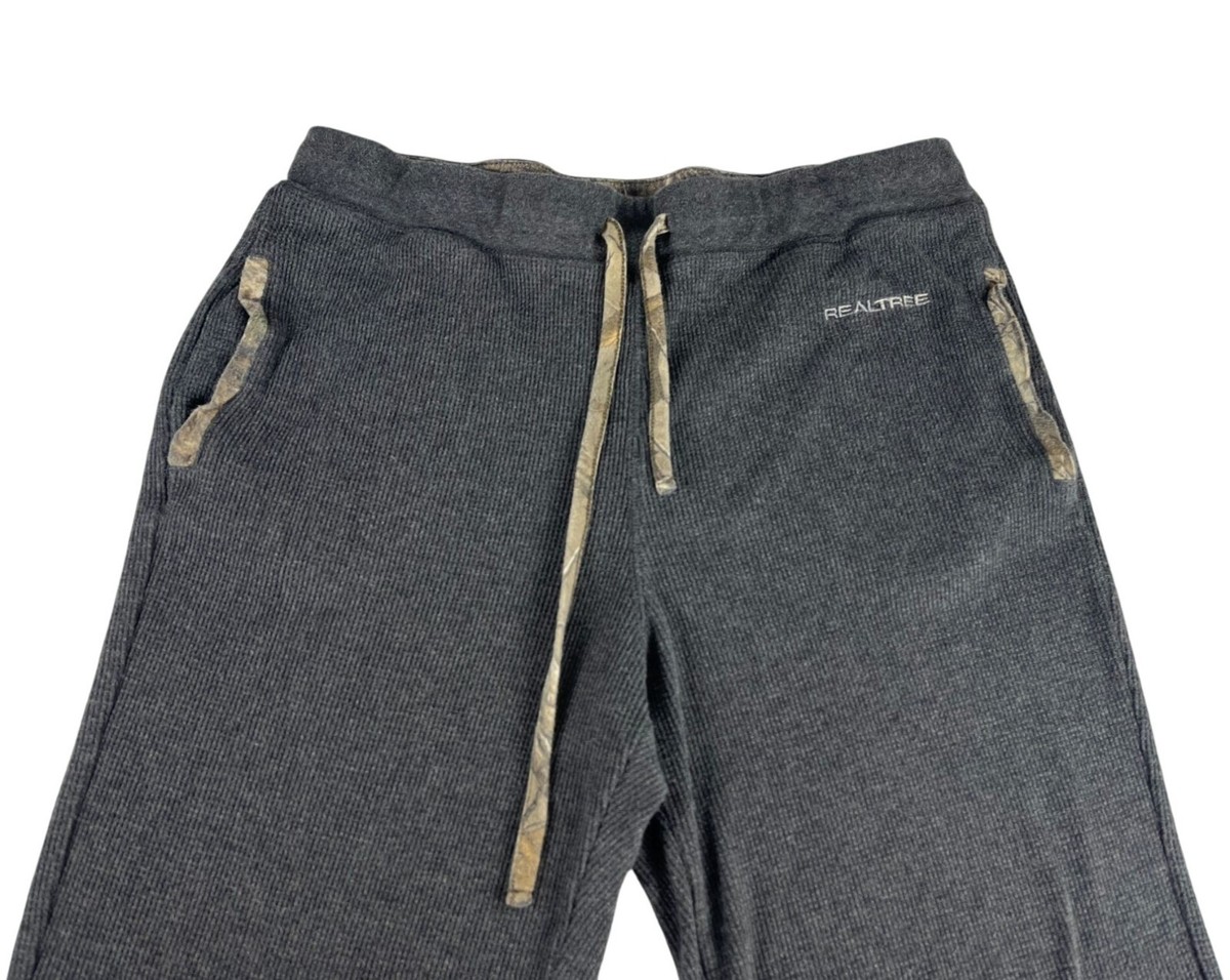 ●aldiyouu● Real Tree string sweatpants Realtree Thermal Sweatpants Lounge Pants Men L Gray Camo