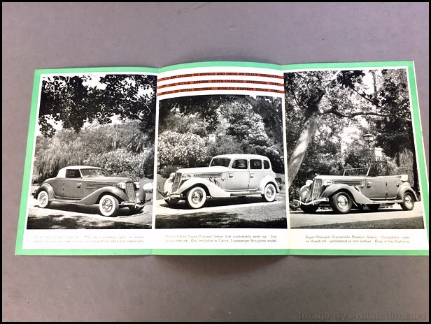 1936 Auburn Supercharged Vintage Original Car Sales Brochure Catalog ...