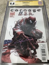 Carnage USA 1 CGC 9.4 SS Clayton Crain KEY Iconic Flag Cover 2/12