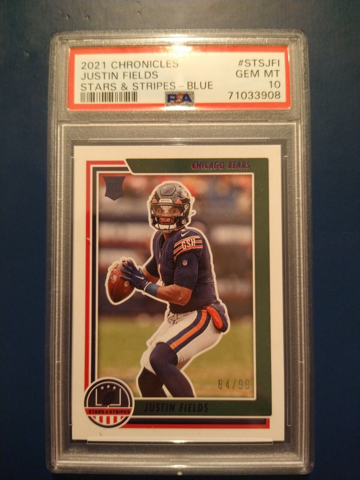 Justin Fields Panini Chronicles Stars & Stripes #STSJFI Blue