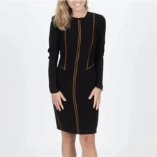 rag & bone New York Black Raj Dress with Copper Stitch (Sz 6) NWT