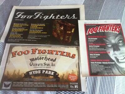 FOO FIGHTERS - TOUR DATES 1999 2006 1995  - small advert / fridge magnet NIRVANA