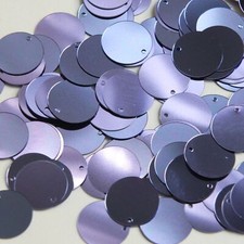 Round Sequin 18mm Top Hole Dark Orchid Lavender Shiny Metallic Made in USA