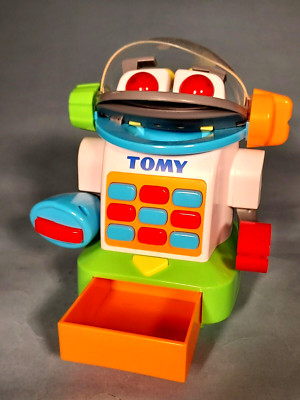 TOMY Mr. Shopbot Robot Cash Register Robot Action Lights Sounds Toomies Exc.