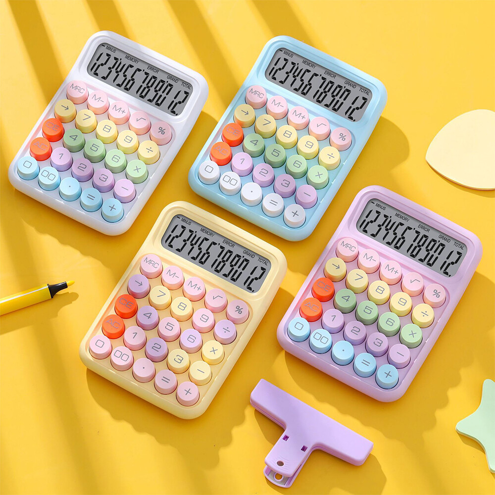 Portable Mechanical Keyboard Calculator for Office and School Use