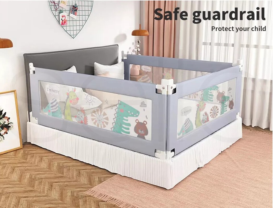 Bopeep Kids Baby Safety Bed Rail Guard Adjustable Folding Child Toddler