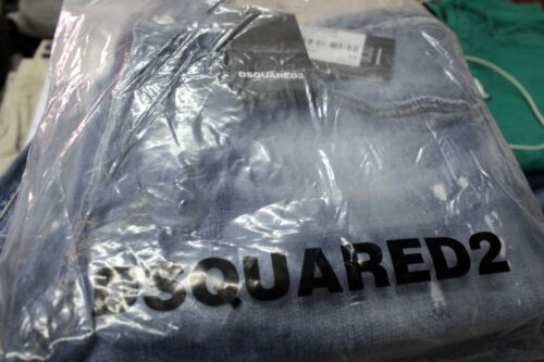 Dsquared2 Jeans Uomo Pantalone Nuovo Taglia 54 Blu Pant Pants Regular In Cotone - Zdjęcie 19 z 19