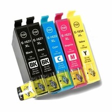 KIT 5 CARTUCCE COMPATIBILI EPSON T1631 1632 1633 1634 WF2510 2520 2650 2630 2760