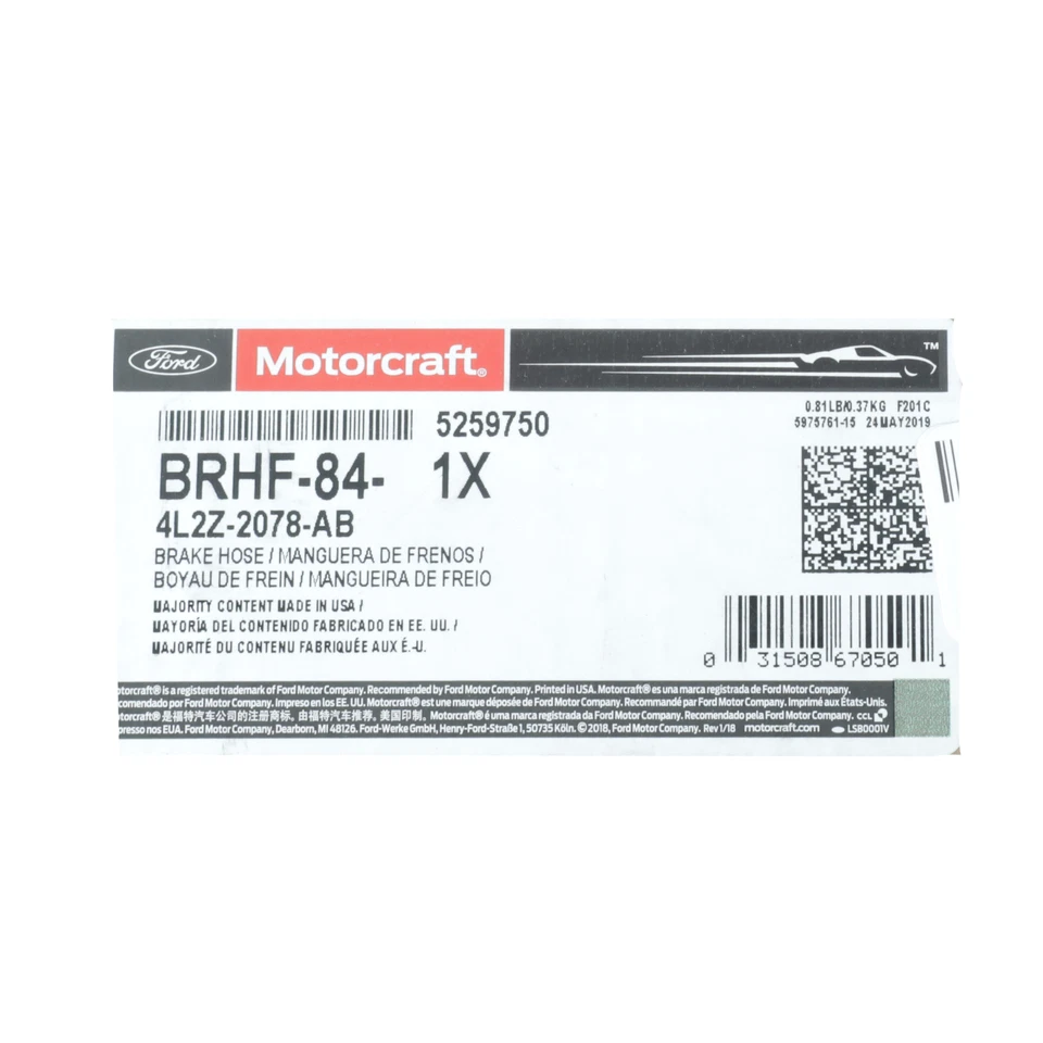 Manguera de freno flexible delantera izquierda Explorer Mountaineer Ford 02-05 genuina 4L2Z-2078-AB Foto 4 de 4