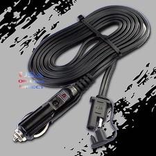 12v Male Car Cigarette Lighter Adapter 3 Ft. Battery Charger With Red Led