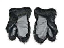 Winter men's beaver fur mittens
