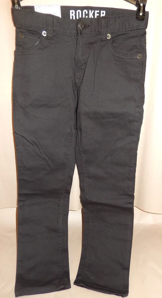 Crazy 8 Boys' Rocker Adjustable Waist Twill Pants, Dark Grey - Image 4 of 4