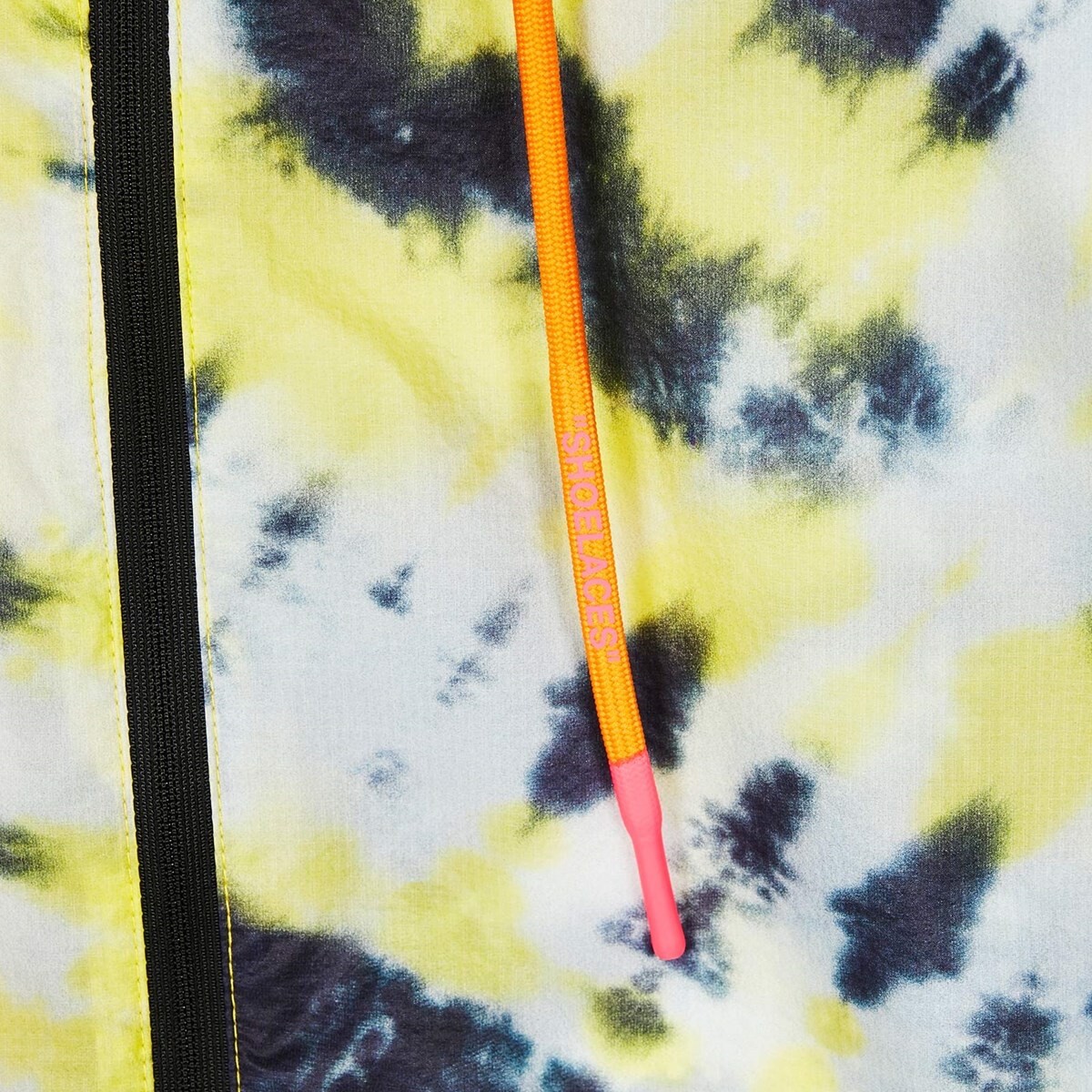 OFF WHITE X NIKE Giacca Nike x Off White Tie Dye taglia XXL bianca giallo fluorescente