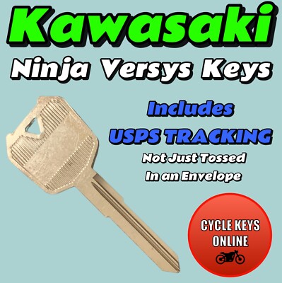 2008 & up Kawasaki Ninja 250 300 Versys cut by code keys to key codes 2001-2250