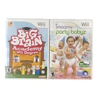 Nintendo Wii Video Game Lot Big Brain Academy Wii Degree Imagine Party Babyz
