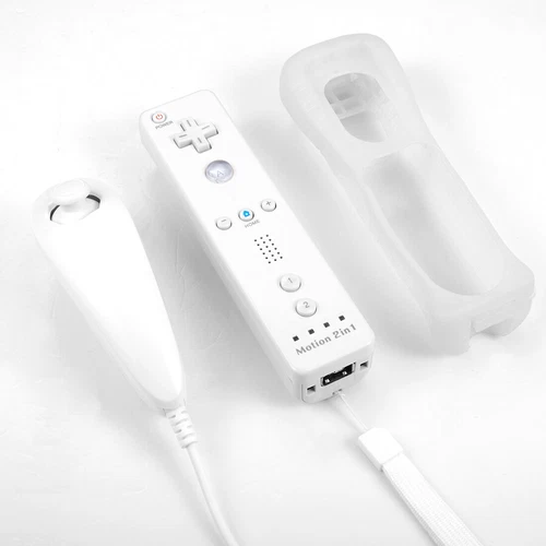 Built in Motion Plus Remote Controller &Nunchuck for Nintendo Wii /Wii U Console
