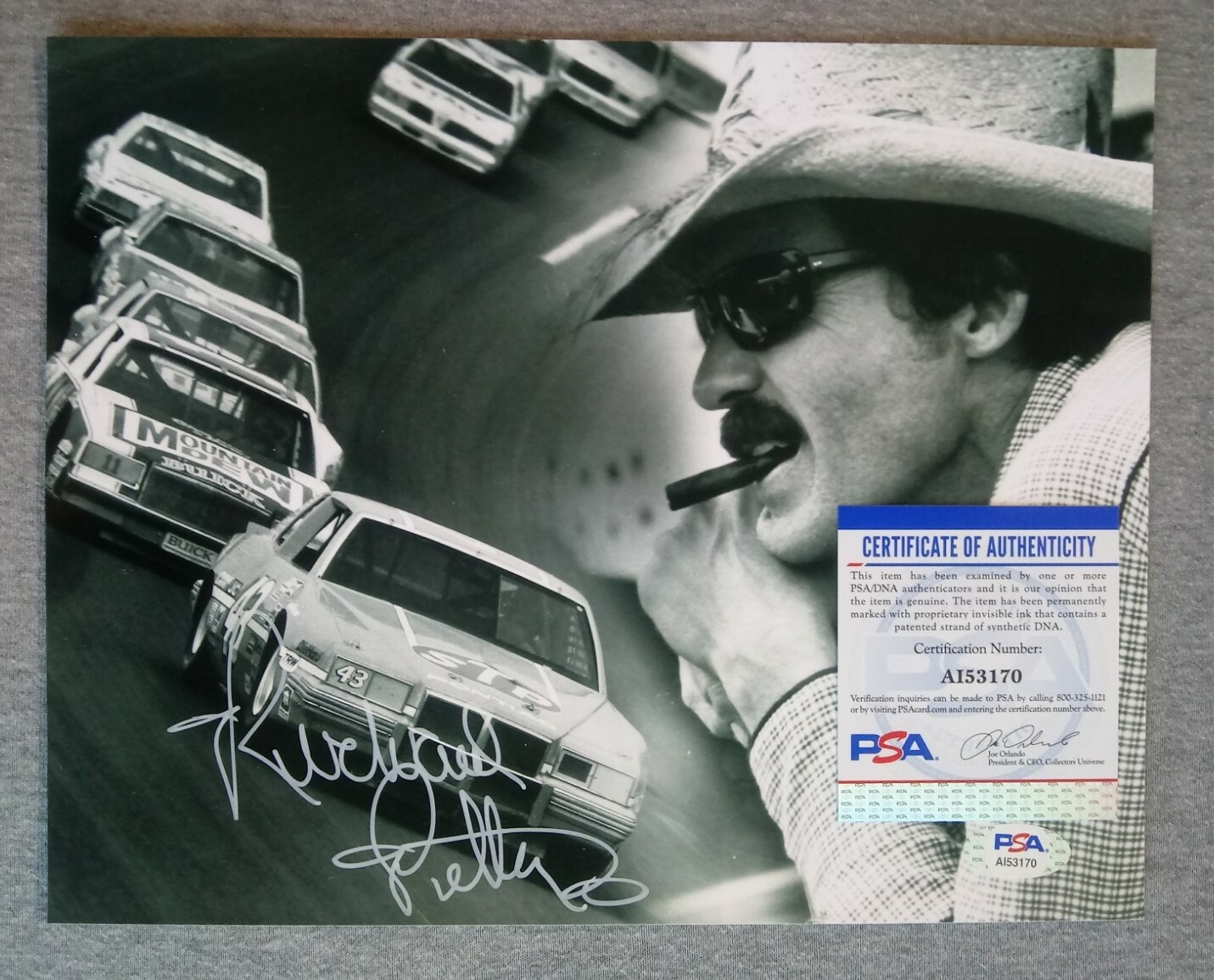 NASCAR GREAT- RICHARD PETTY AUTOGRAPH 8x10 PORTRAIT PHOTO PSA/DNA AI53170