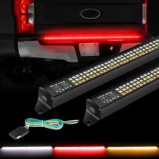 60" 3 Row LED Tailgate Light Bar Sequential Turn Signal Brake For Toyota Tundra 