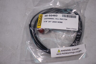 Emgo Universal Kill Switch 46-50480 7/8'' Handlebards 24'' Lead Wire