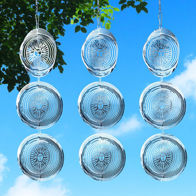 Wind Spinners 3D Bird Deterrents for outside Patio Decor Steel Metal Sculptures 