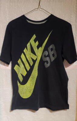 Retro Nike SB Skateboarding Black Graphic T Shirt Mens Size M Big