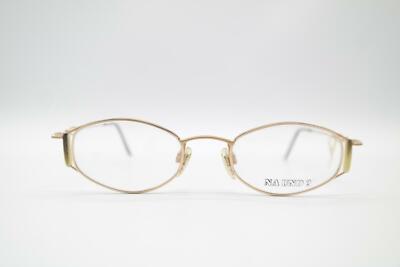 Vintage Marion Ramm 71/F2351 Gold Green Oval Glasses Eyeglass Frame NOS