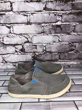 Olukai Nohea Mesh Gray Slip On Boat Loafer Sneaker Shoes Boys Sz 3M US/35EU